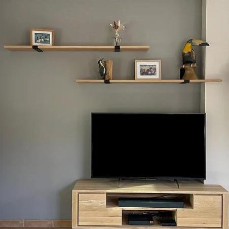 Pied rectangle fin pour meuble TV